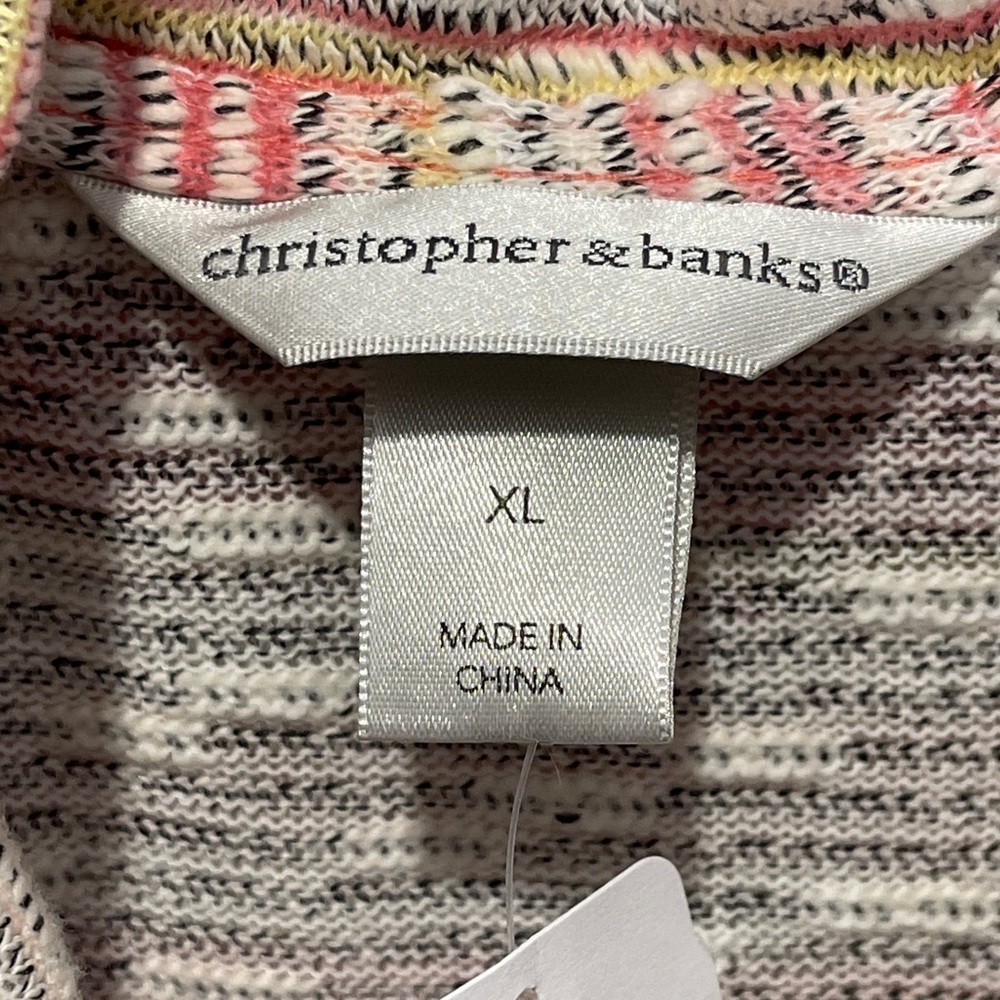 Christopher & Banks Pink Space Dye Knit Long Sleeve‎ Top Women’s Size XL Pockets - Picture 3 of 10